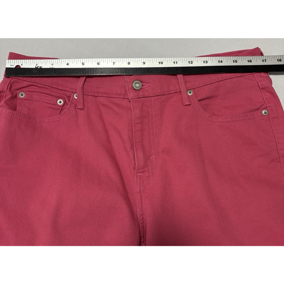 Levi's 505 Straight Leg Women's 14/16 Pink Denim Jeans Barbiecore Colorful Y2K - Picture 5 of 7